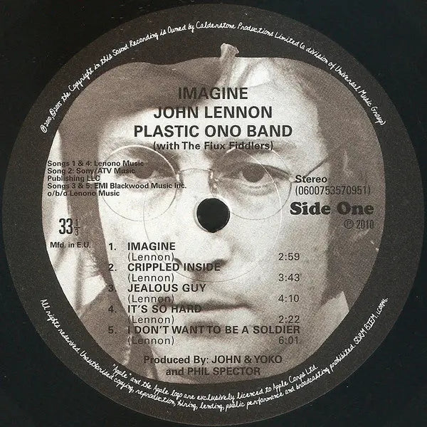 John Lennon – Imagine - Remastered 180 gm VinylPursuit.com