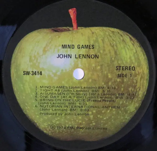 John Lennon – Mind Games - Apple Label VinylPursuit.com