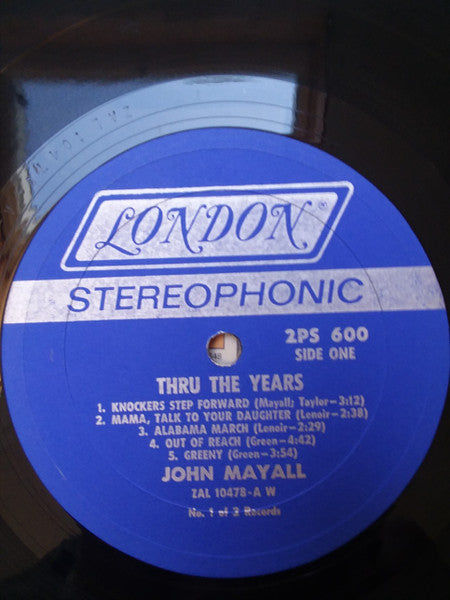John Mayall – Thru The Years - 1971 US Original Vinyl Pursuit Inc