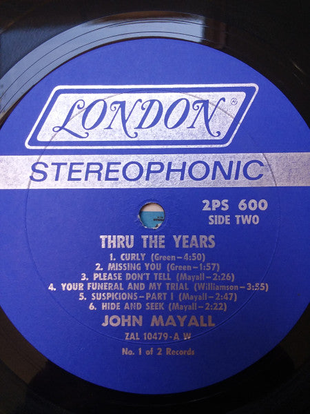John Mayall – Thru The Years - 1971 US Original Vinyl Pursuit Inc