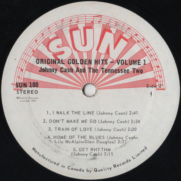 Johnny Cash – Original Golden Hits Volume 1 - 1969 Original Sun Pressing Vinyl Pursuit Inc