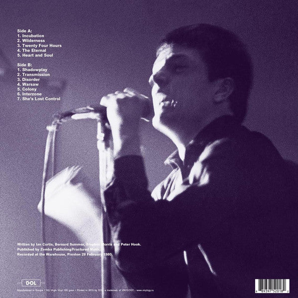 Joy Division – Preston, 28 February 1980 - 180 gm, Sealed! Vinyl Pursuit Inc