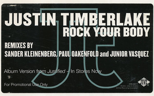 Justin Timberlake – Rock Your Body - US Original Promo Pressing Vinyl Pursuit Inc
