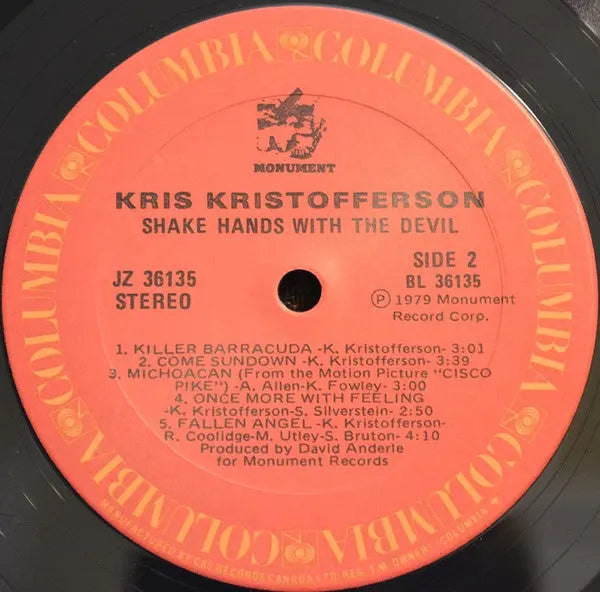 Kris Kristofferson – Shake Hands With The Devil Vinyl Pursuit Inc
