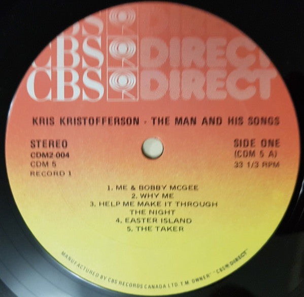 Kris Kristofferson – The Man And His Songs - 1979 Original VinylPursuit.com