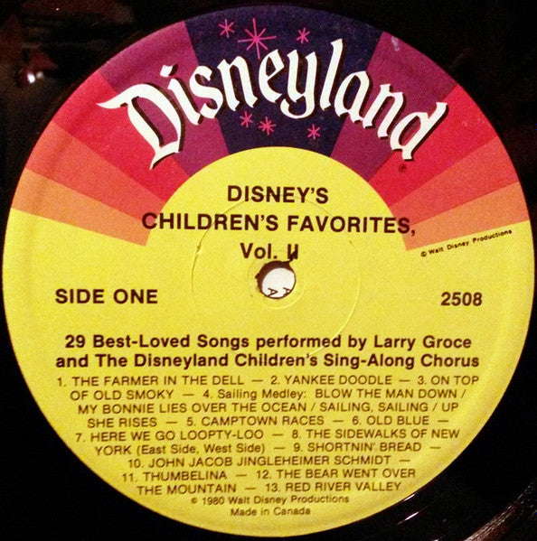 The Disneyland Children's Sing-Along Chorus – Disney's Children's Favorites Volume II -  1980 Pressing in Shrinkwrap! Vinyl Pursuit Inc
