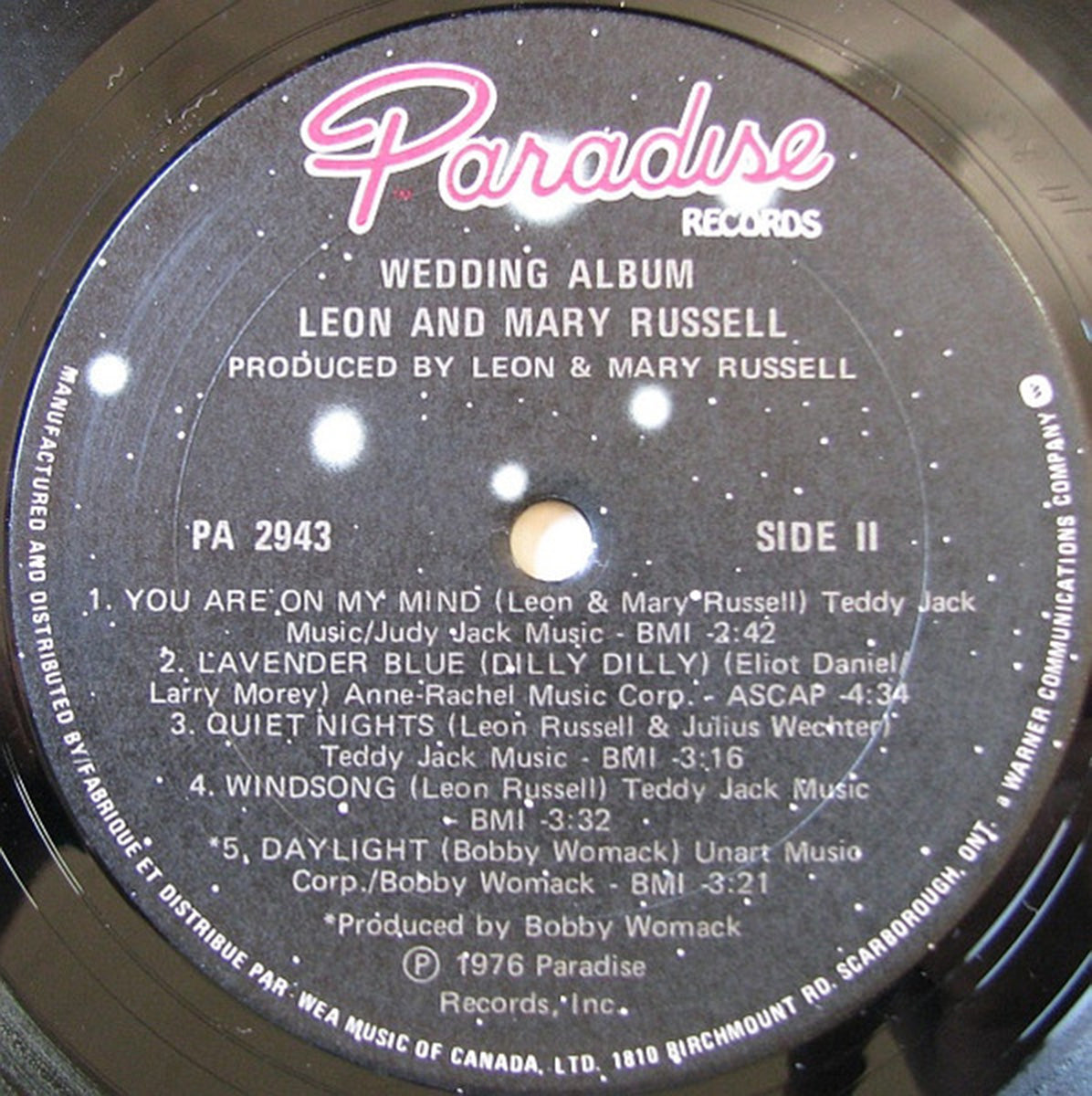 Leon & Mary Russell – Wedding Album - 1976 VinylPursuit.com