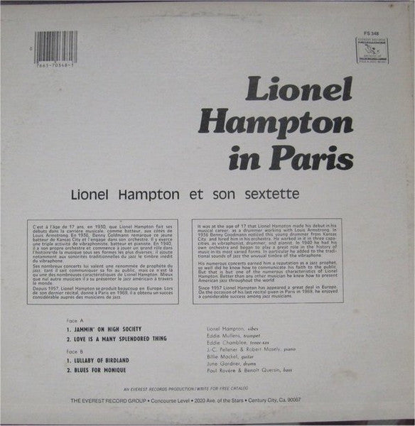 Lionel Hampton – Lionel Hampton In Paris - 1981 MONO US Pessing VinylPursuit.com