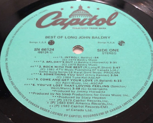 Long John Baldry – The Best Of Long John Baldry - 1982 Original Pressing Vinyl Pursuit Inc
