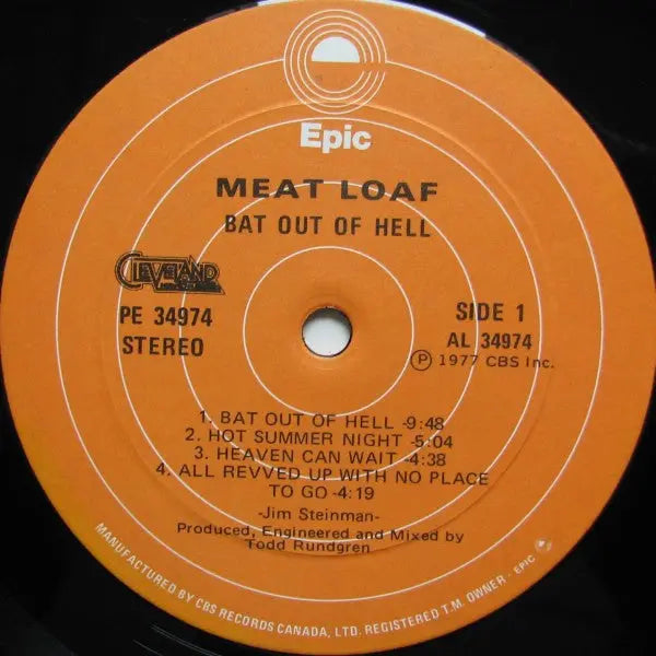 Meat Loaf – Bat Out Of Hell VinylPursuit.com