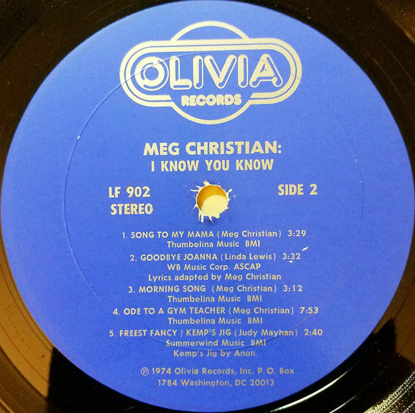 Meg Christian – I Know You Know US Pressing VinylPursuit.com