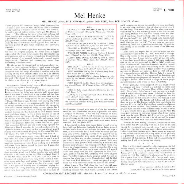 Mel Henke – Dig - US MONO Pressing VinylPursuit.com