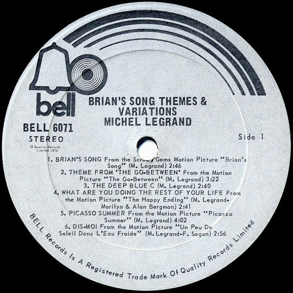 Michel Legrand – Brian's Song (Themes & Variations) VinylPursuit.com