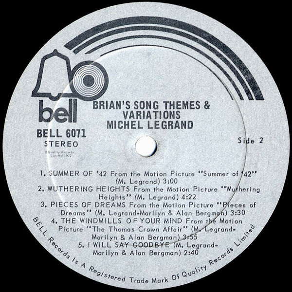 Michel Legrand – Brian's Song (Themes & Variations) VinylPursuit.com