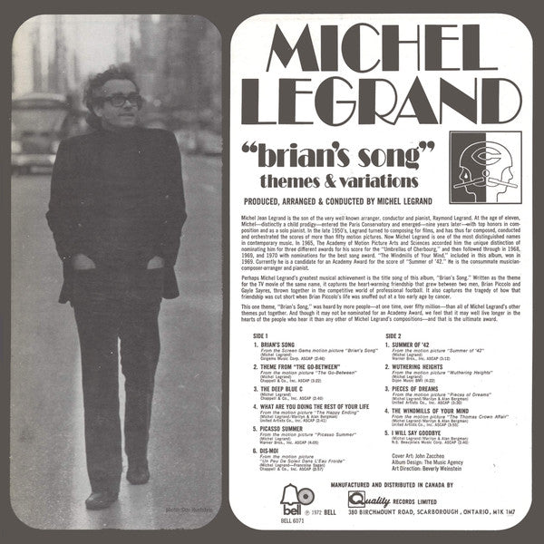 Michel Legrand – Brian's Song (Themes & Variations) VinylPursuit.com