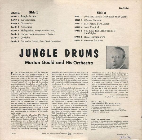 Jungle Drums - Morton Gould And His Orchestra – 1956 US Original! Vinyl Pursuit Inc