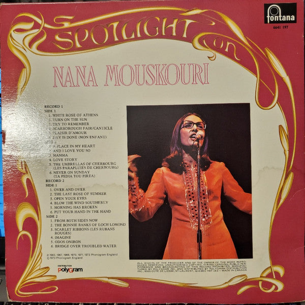 Nana Mouskouri – Spotlight On VinylPursuit.com