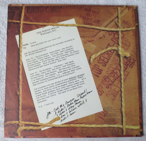 National Lampoon – The Missing White House Tapes - 1974 Original US Pressing Vinyl Pursuit Inc