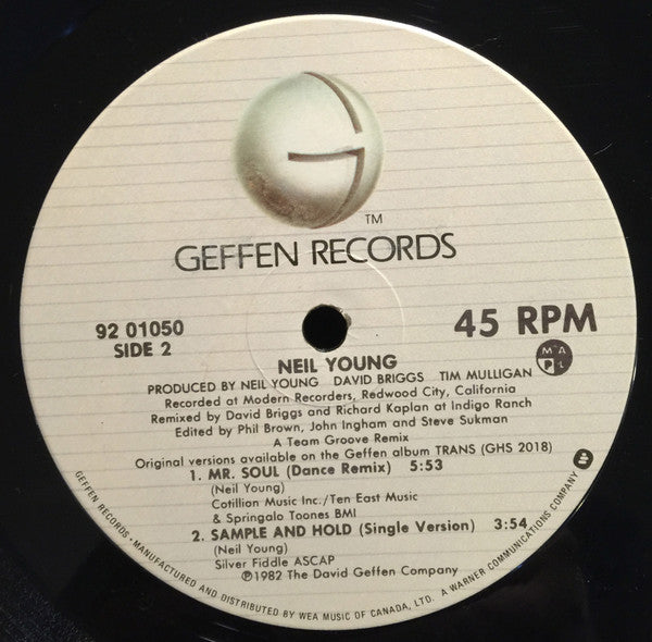 Neil Young – Sample And Hold -  1982 Original Pressing Vinyl Pursuit Inc