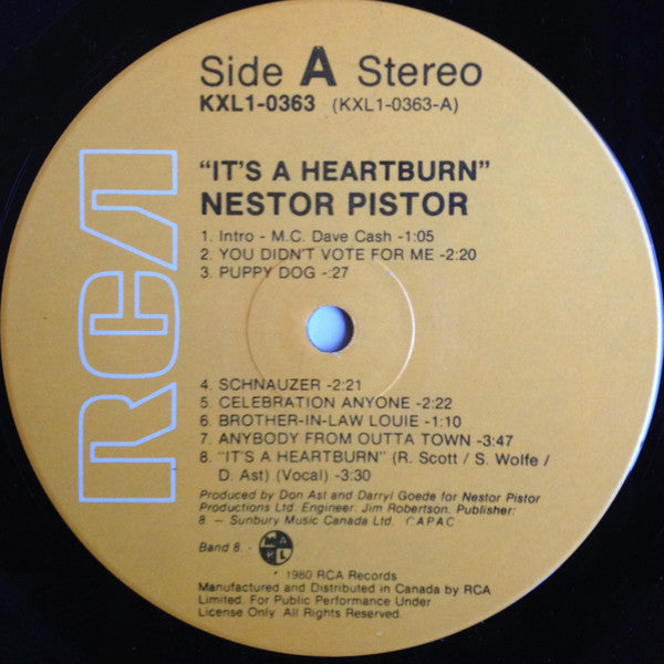 Nestor Pistor It's A Heartburn 1980 Original, SEALED! Vinyl