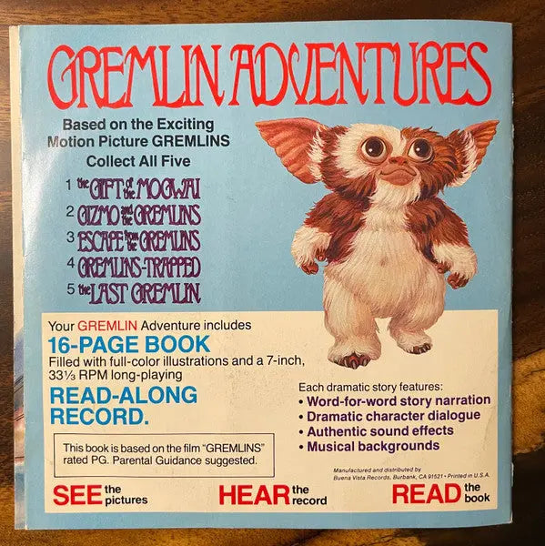 Gremlins™- Escape From The Gremlins - 7" Single 1984 US Original Vinyl Pursuit Inc