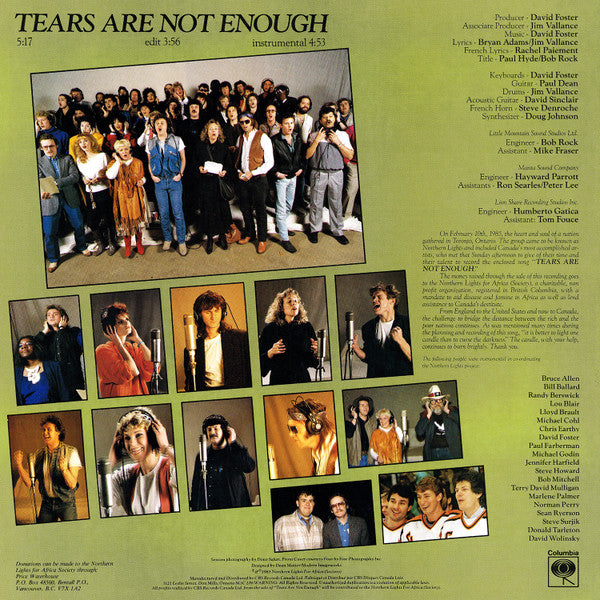 Northern Lights – Tears Are Not Enough - 1985 VinylPursuit.com