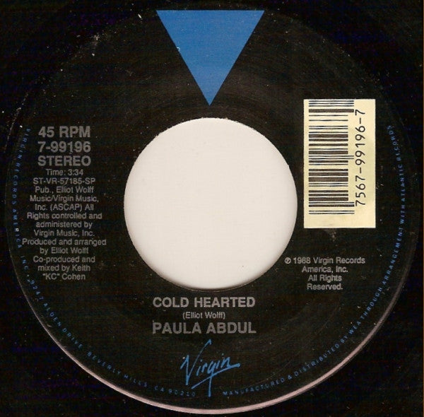 Paula Abdul – Cold Hearted US Pressing VinylPursuit.com