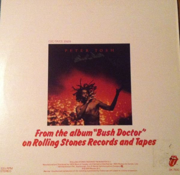 Peter Tosh – (You Got To Walk And) Don't Look Back - 1978 Original Pressing Vinyl Pursuit Inc