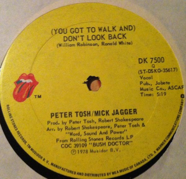 Peter Tosh – (You Got To Walk And) Don't Look Back - 1978 Original Pressing Vinyl Pursuit Inc