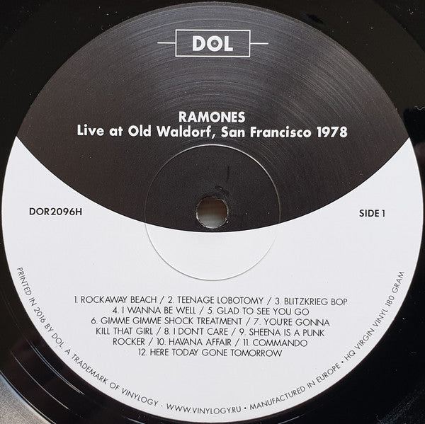 Ramones – Live At The Old Waldorf - 180gm, Sealed Vinyl Pursuit Inc