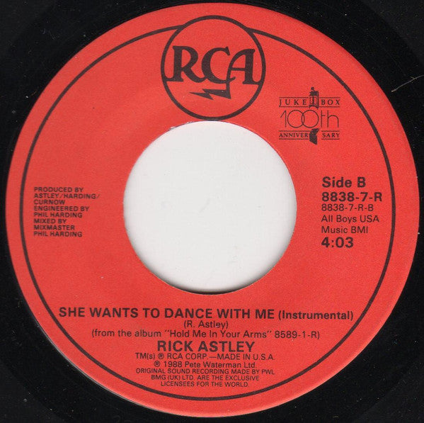 Rick Astley – She Wants To Dance With Me US Pressing VinylPursuit.com