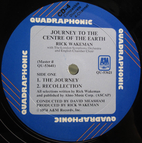 Rick Wakeman – Journey To The Centre Of The Earth - 1974 US Quadraphonic Original Vinyl Pursuit Inc