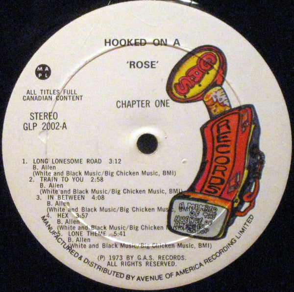 Rose Hooked On A Rose 1973 Original Pressing Vinyl Pursuit Inc