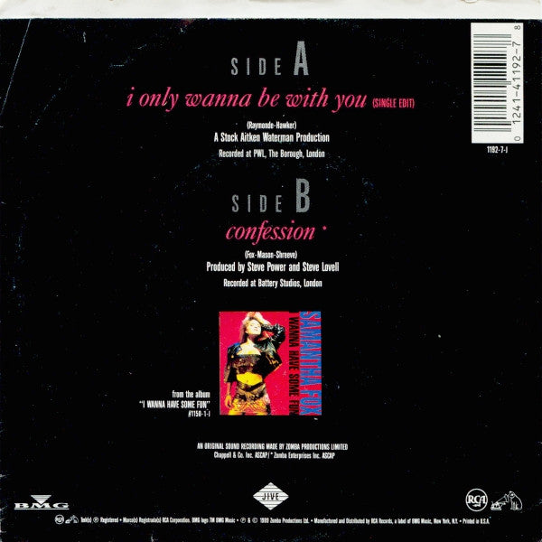 Samantha Fox – I Only Wanna Be With You US Pressing VinylPursuit.com