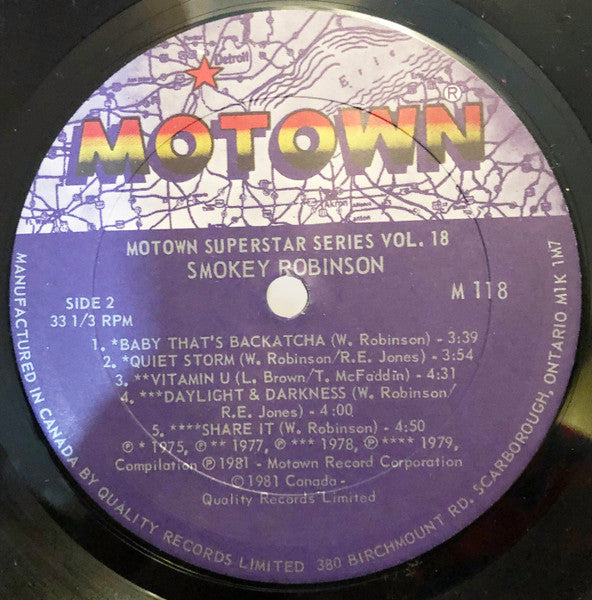 Smokey Robinson – Smokey Robinson 1981 Pressing VinylPursuit.com