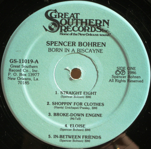 Spencer Bohren – Born In A Biscayne US Pressing VinylPursuit.com