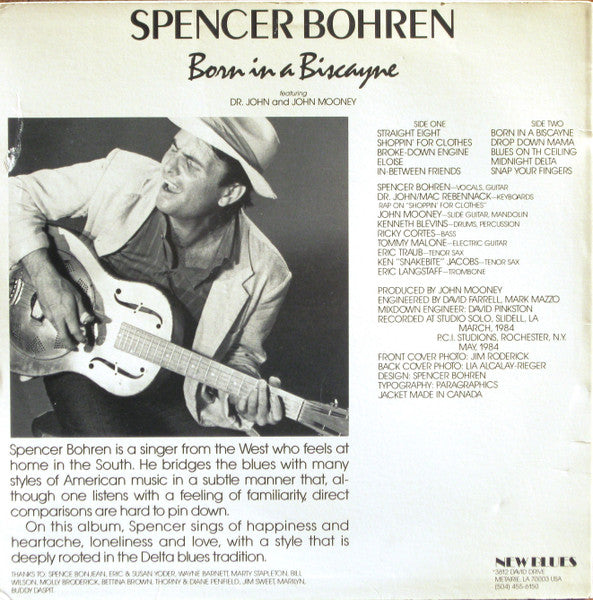 Spencer Bohren – Born In A Biscayne US Pressing VinylPursuit.com