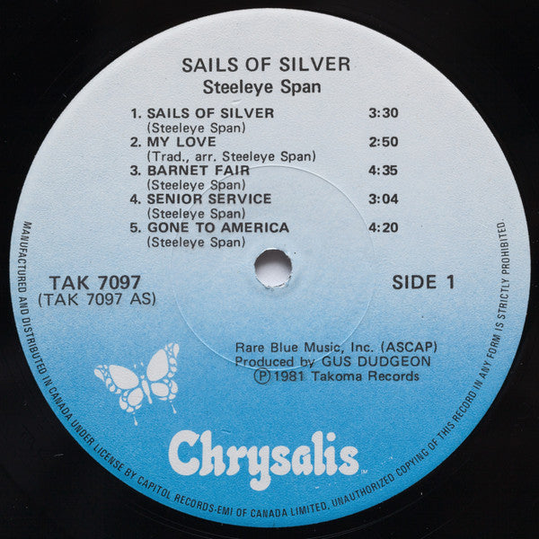 Steeleye Span – Sails Of Silver - 1981 Original Pressing Vinyl Pursuit Inc