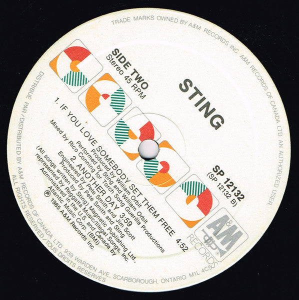 Sting – If You Love Somebody Set Them Free - 1985 Original! Vinyl Pursuit Inc