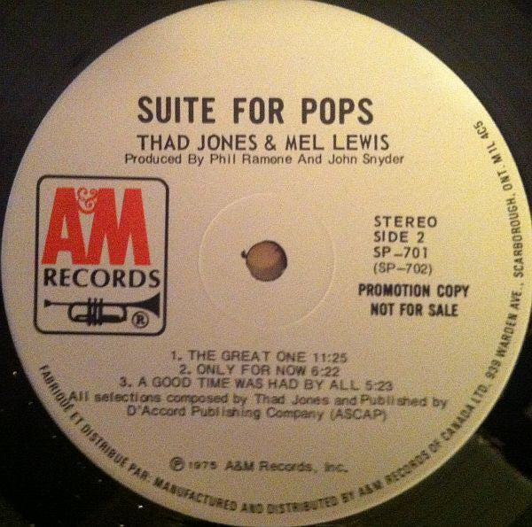 Thad Jones & Mel Lewis – Suite For Pops VinylPursuit.com