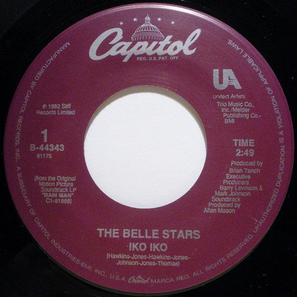 The Belle Stars / Hans Zimmer – Iko Iko / La US Pressing VinylPursuit.com