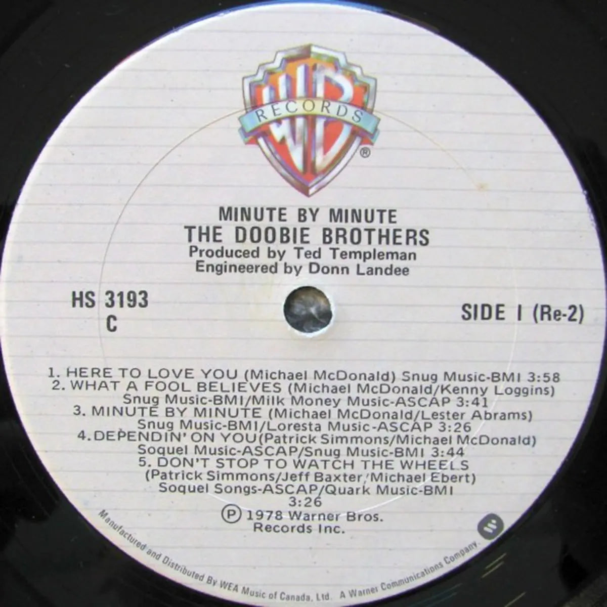 Doobie Brothers – Minute By Minute - 1978 Original! Vinyl Pursuit Inc