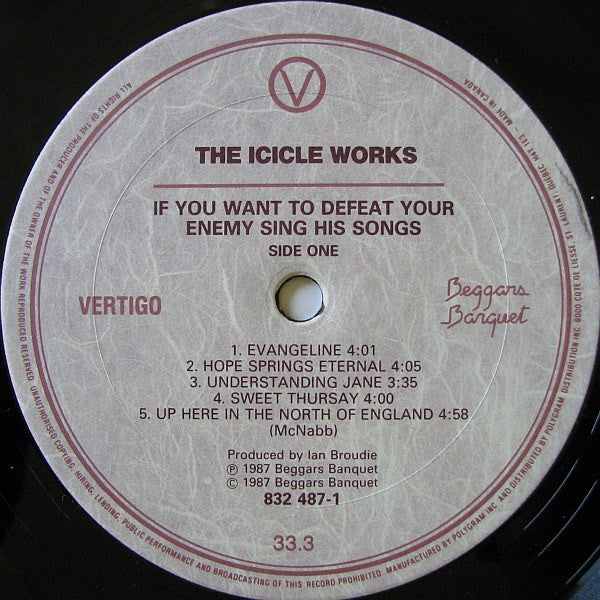 The Icicle Works – If You Want To Defeat Your Enemy Sing His Song - 1987 Original + Sampler Vinyl Pursuit Inc