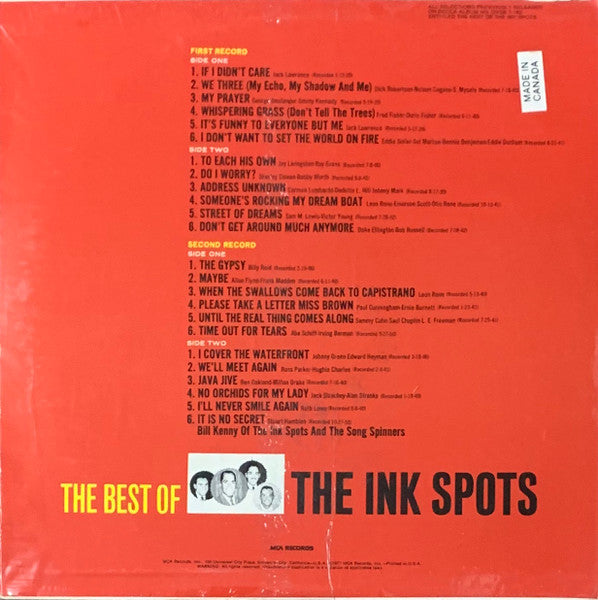 The Ink Spots – The Best Of The Ink Spots – Vinyl Pursuit Inc