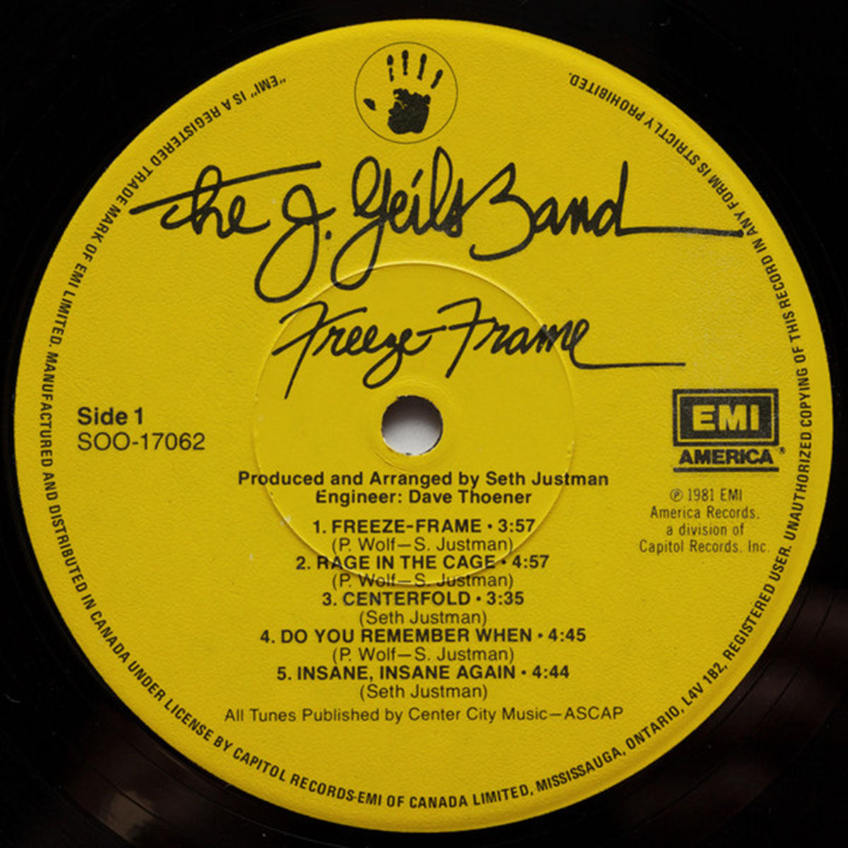 The J Geils Band – Freeze Frame - 1981 VinylPursuit.com