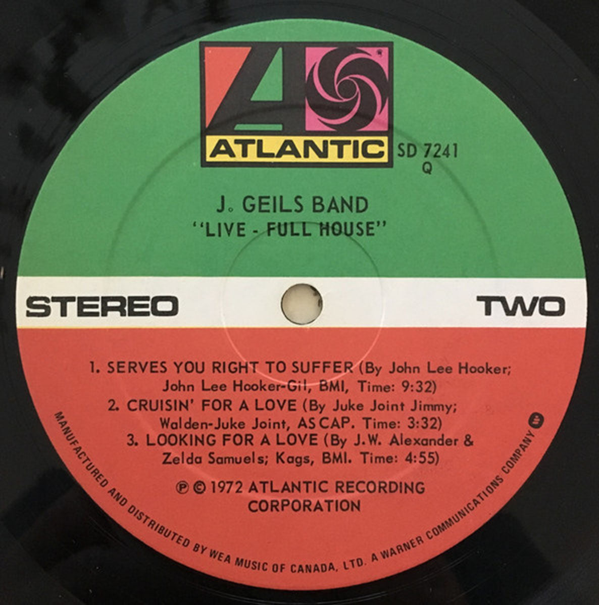 The J Geils Band – "Live" Full House VinylPursuit.com