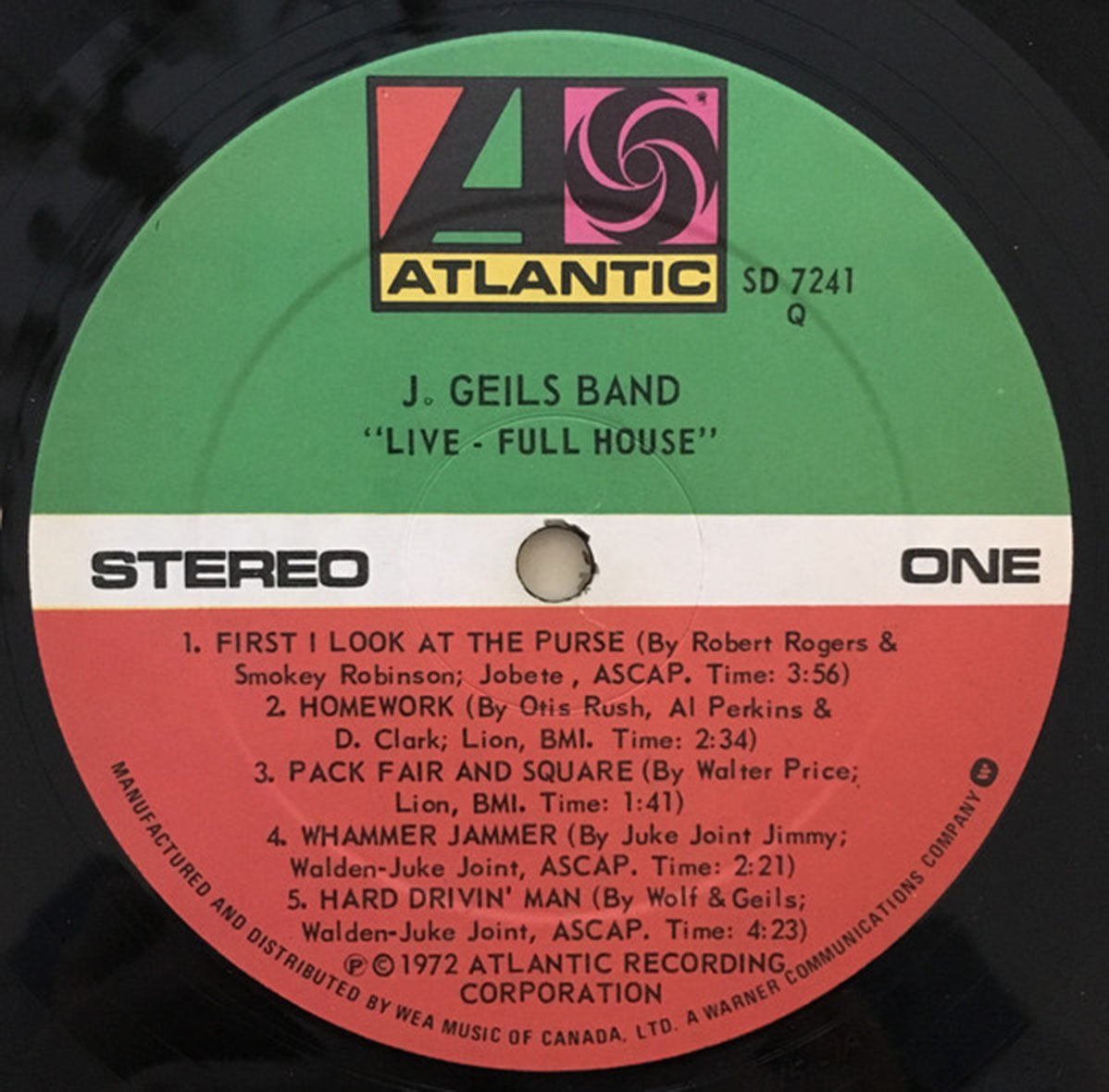 The J Geils Band – "Live" Full House VinylPursuit.com