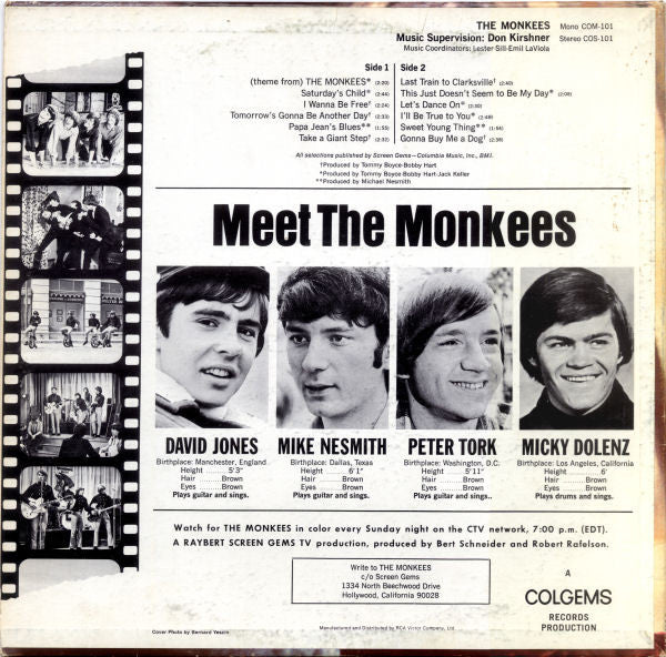 The Monkees – The Monkees  - 1966 Original - Vinyl Pursuit Inc