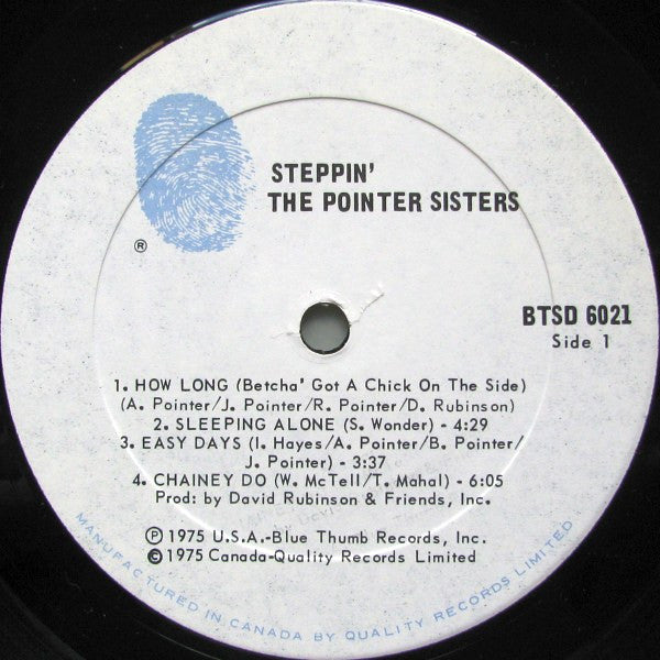 The Pointer Sisters – Steppin - 1975 VinylPursuit.com