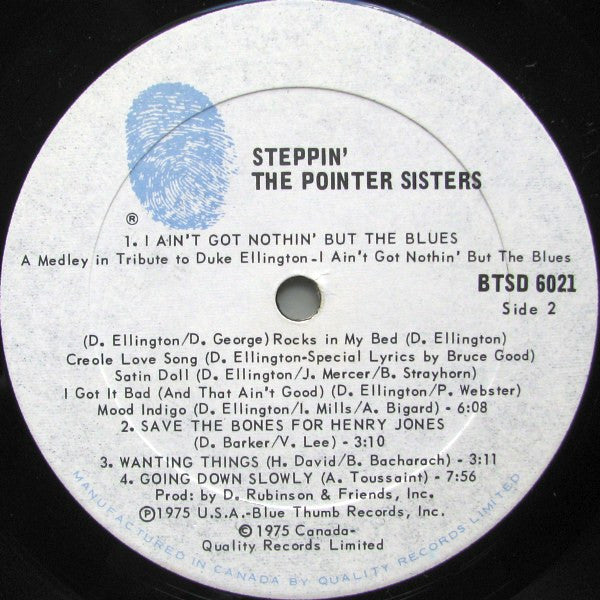The Pointer Sisters – Steppin - 1975 VinylPursuit.com